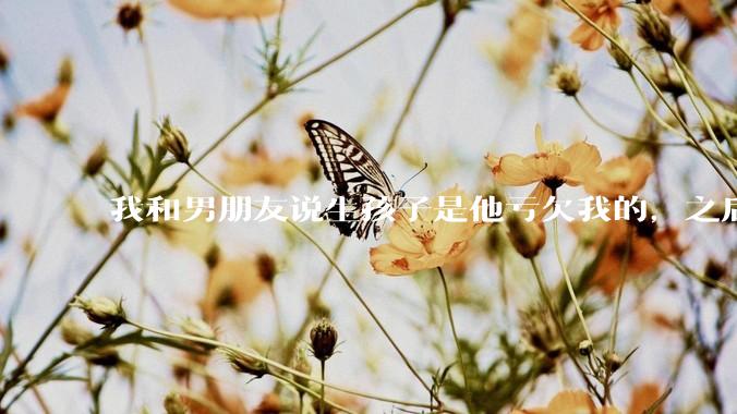 我和男朋友说生孩子是他亏欠我的，之后他给我回了这么一大段，是我的问题吗？